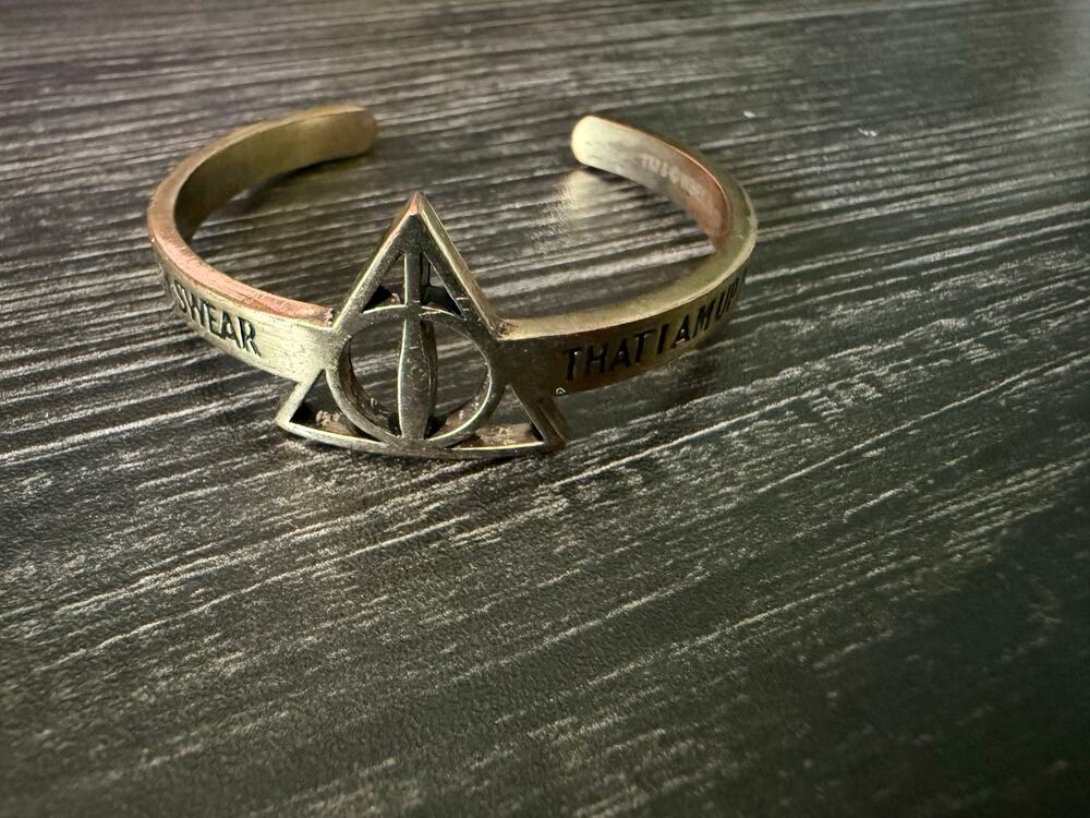 Vintage Harry Potter Brass Bracelet  I Solemnly Swear I Am Up To No Good”